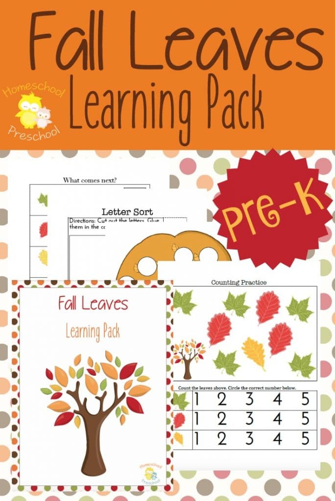 FREE Fall Leaves Preschool Printables