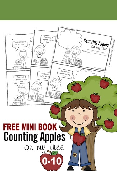 FREE Apples Counting Mini Book