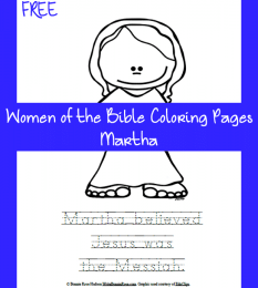 FREE Women of the Bible Martha Page