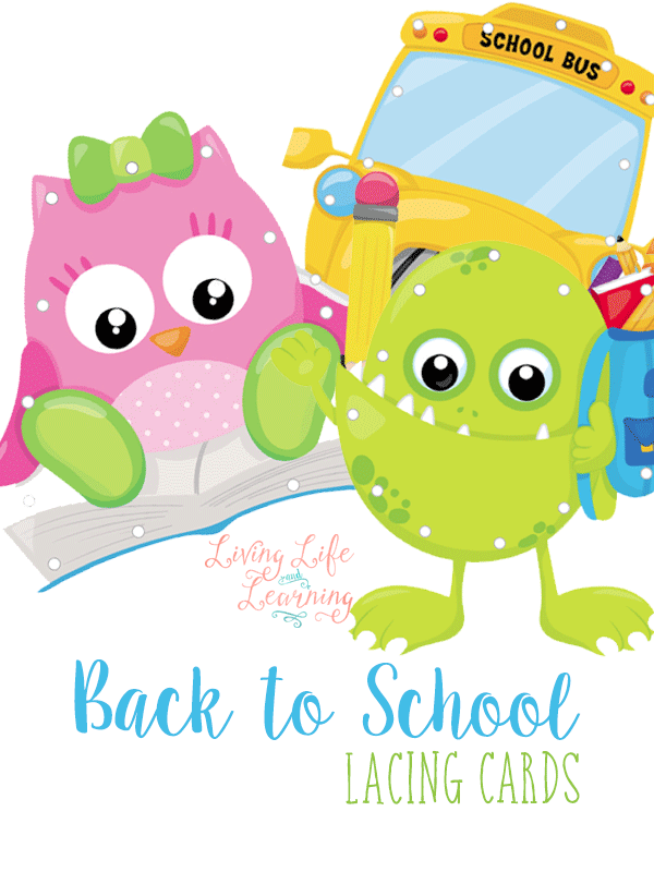 FREE Back to School Lacing Card