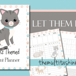 FREE Student Kitten Themed Planner