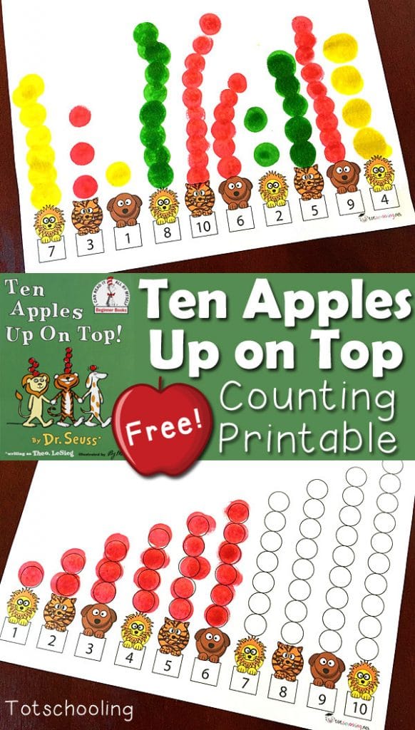 FREE Ten Apples up on Top Printables