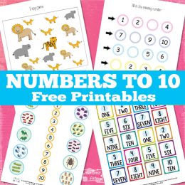 FREE Numbers to 10 Worksheets