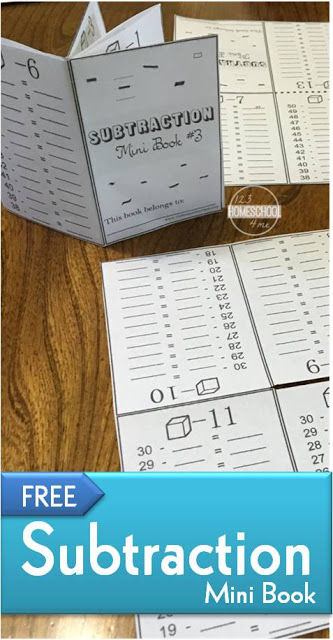 FREE Math Subtraction Mini Book