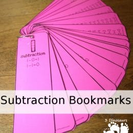 FREE Subtraction Bookmarks