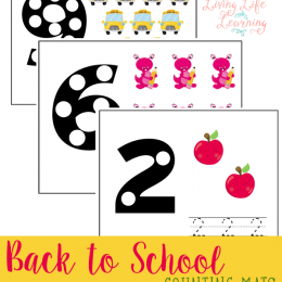 FREE Back to School Counting Mats