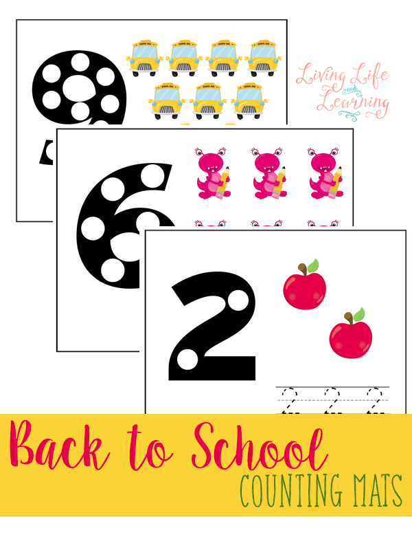 FREE Back to School Counting Mats