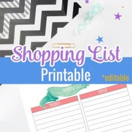 FREE Shopping List