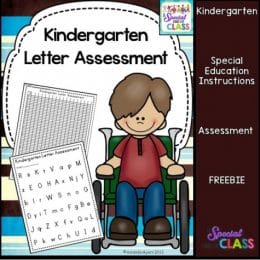 Free Kindergarten Letter Assessment Pack