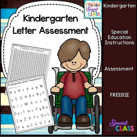 Free Kindergarten Letter Assessment Pack 