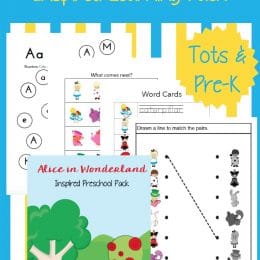 FREE Alice in Wonderland Printables Pack