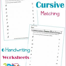 FREE Cursive Matching Worksheets