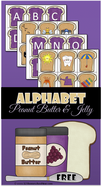 FREE Alphabet PB & J Pack