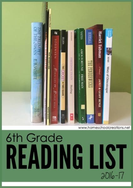 FREE 6th Grade Reading List