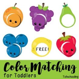 FREE Color Matching for Toddlers