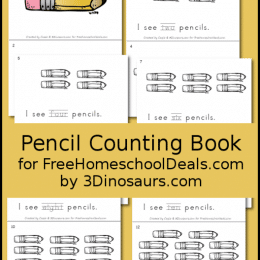 FREE PENCIL COUNTING BOOK PRINTABLES (Instant Download!)