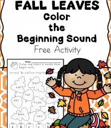 FREE Beginning Sounds Fall Leaves