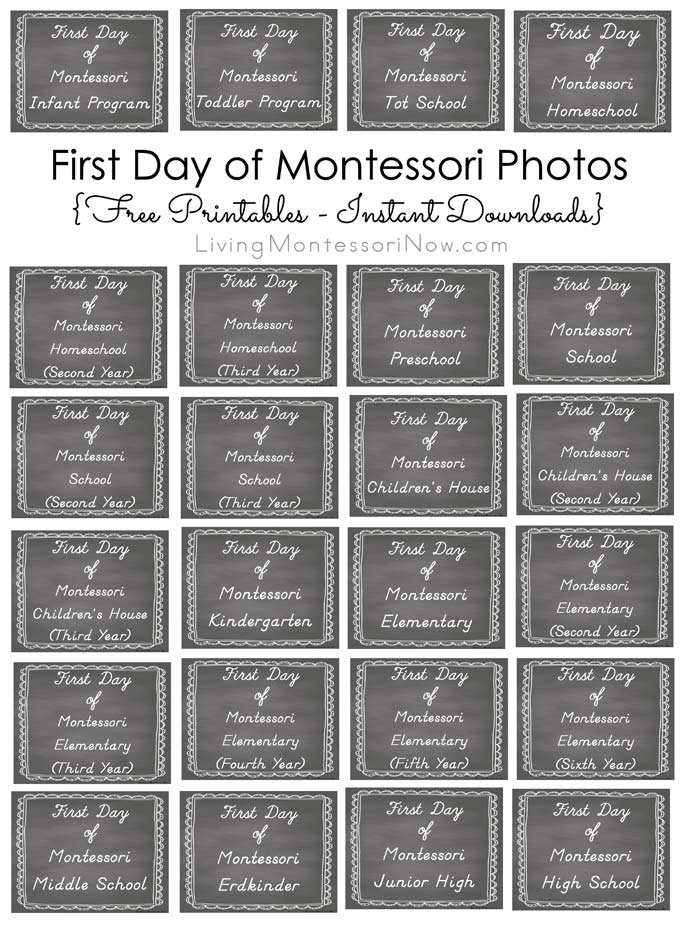 FREE First Day of School Photo Pack