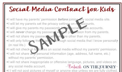 FREE Social Media Contract