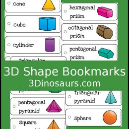 FREE 3D Shape Bookmarks