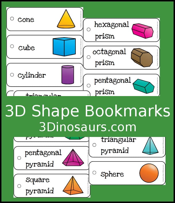 FREE 3D Shape Bookmarks