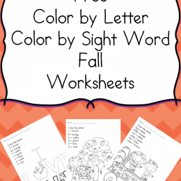 FREE Fall Coloring and Sight Words Pages