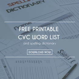 FREE CVC Word List + Spelling Dictionary