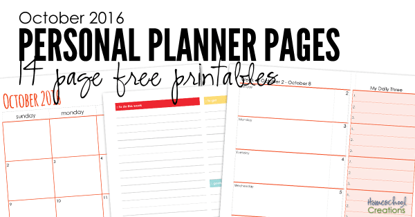 FREE Personal Planner Pages