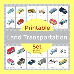 FREE 3 Part Printable Transportation Cards