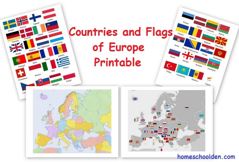 FREE European Countries Flag and Printables