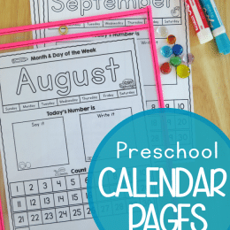 FREE Preschool Calendar Pages