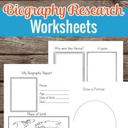 FREE biography Research Worksheets