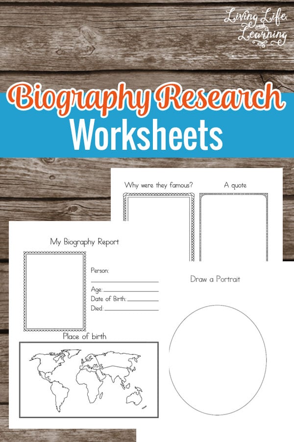 FREE biography Research Worksheets