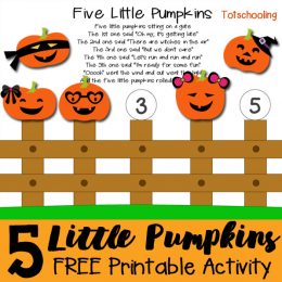 FREE 5 Little Pumkins