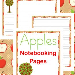 FREE Fall Apple Notebooking Pages