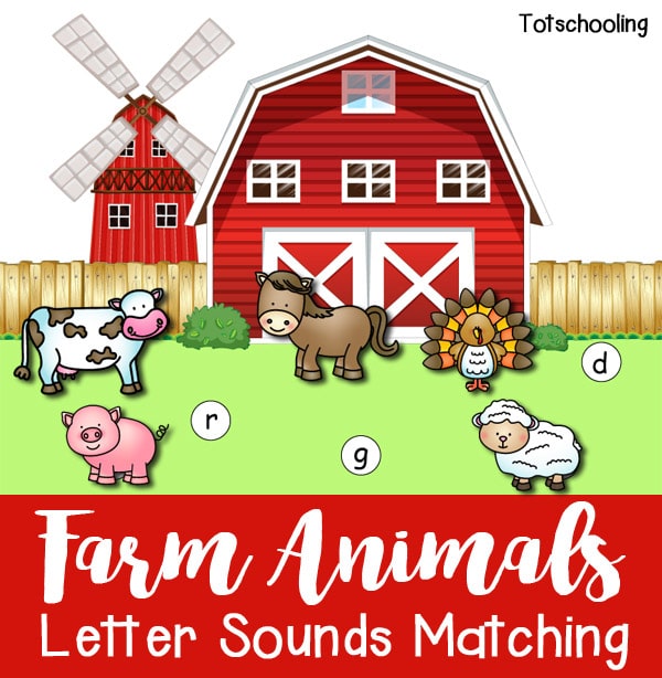 FREE Farm Animals Letter Sounds Pack