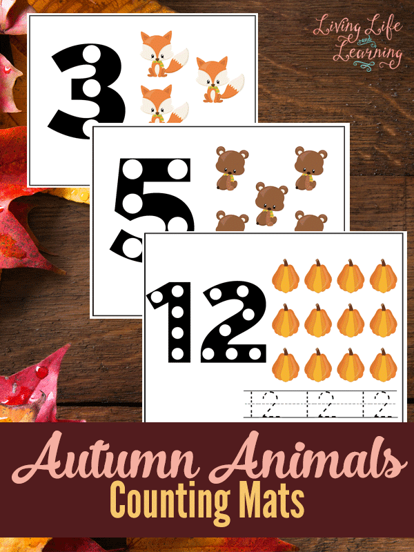 FREE Autumn Counting Mats