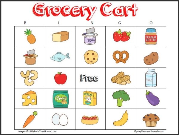 FREE Grocery Shopping Bingo Game and Scavenger Hunt