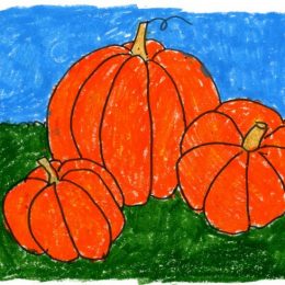 FREE Pumpkin Drawing Tutorial