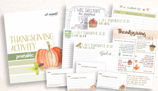 Free Thankfulness Printable Pack - Journal, Scripture Cards, & More!