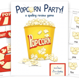 Free Popcorn Party Spelling Game Printables