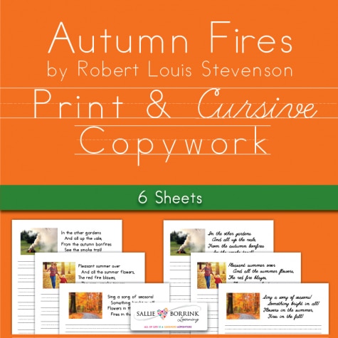 Free Autumn Fires Poetry Copywork