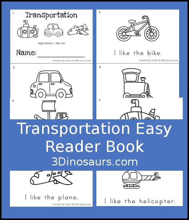 Fun Transportation Easy Reader Book