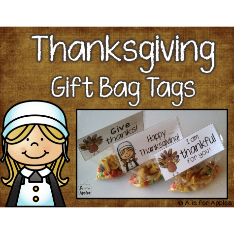 Free Thanksgiving Gift Bag Tags