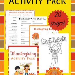 Free Thanksgiving Printable Activity Pack