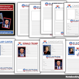 Free 2016 USA Presidential Election Notebooking Pages