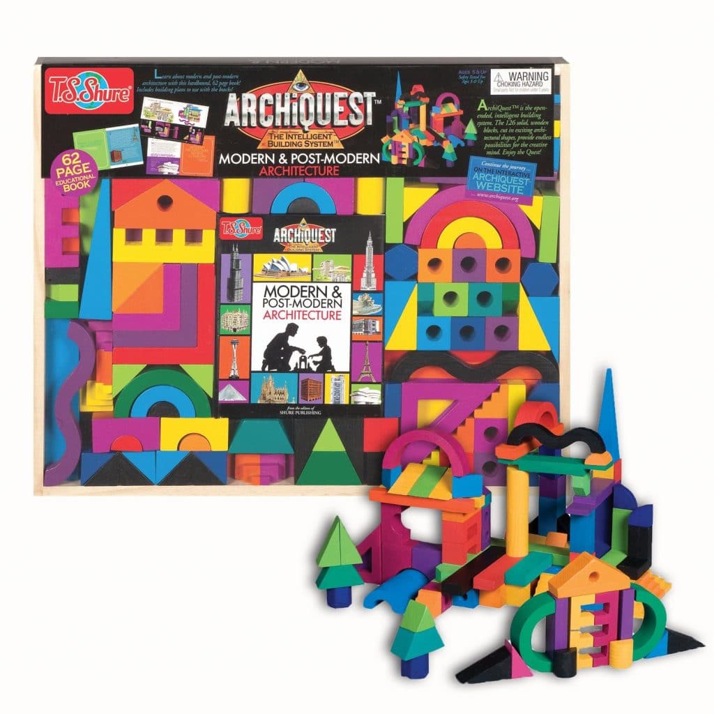 ArchiQuest Modern & Post-Modern Architecture Wooden Building Blocks 