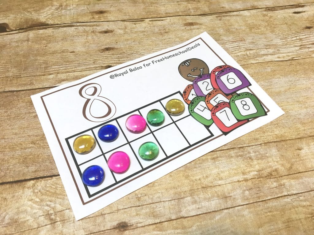 FREE GINGERBREAD COUNTING MATS (Instant Download!)