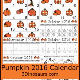 FREE Pumpkin Calendar