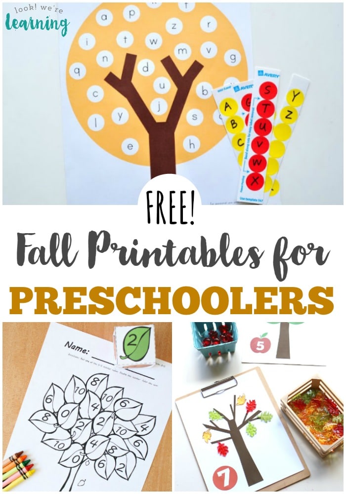 FREE Fall Printables for PreK